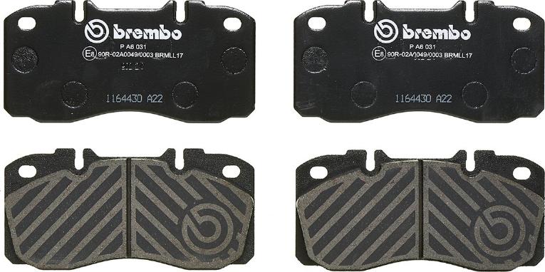 Brembo P A6 031 - Bromsbeläggssats, skivbroms xdelar.se