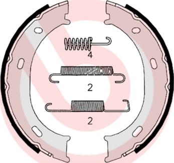 Brembo S 50 510 - Bromsbackar, sats, parkeringsbroms xdelar.se