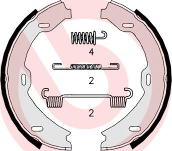 Brembo S 50 518 - Bromsbackar, sats, parkeringsbroms xdelar.se