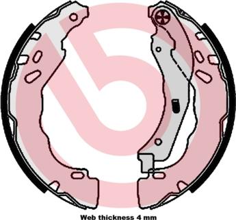 Brembo S 61 544 - Bromsbackar, sats xdelar.se