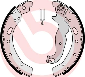 Brembo S 24 540 - Bromsbackar, sats xdelar.se