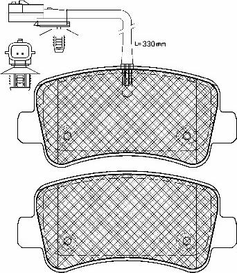 BOSCH 0 986 TB3 147 - Bromsbeläggssats, skivbroms xdelar.se