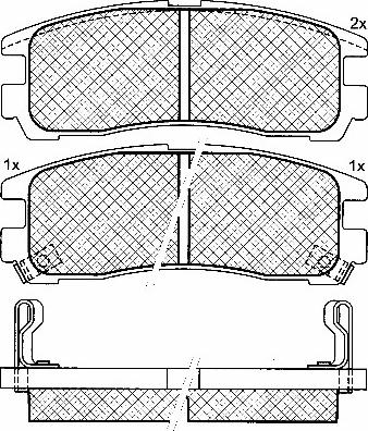 BETTAPARTS BDP803 - Bromsbeläggssats, skivbroms xdelar.se