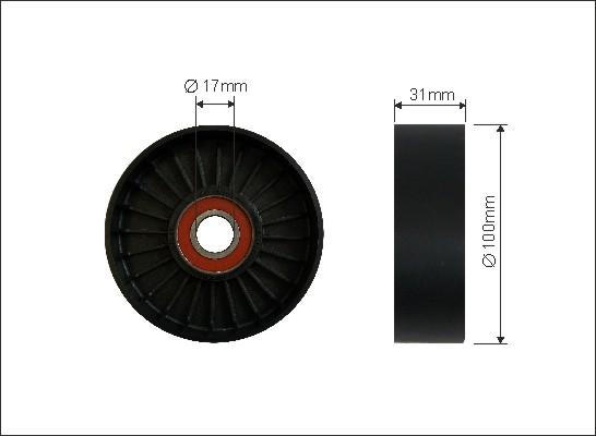 Caffaro 426-00 - Styrrulle, flerspårsrem xdelar.se