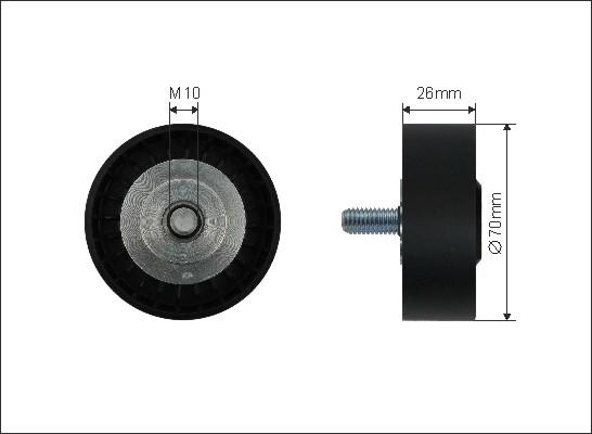 Caffaro 422-137 - Styrrulle, flerspårsrem xdelar.se