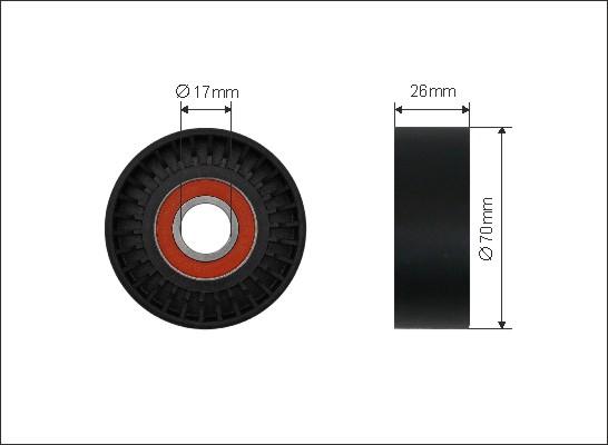 Caffaro 500435 - Styrrulle, flerspårsrem xdelar.se