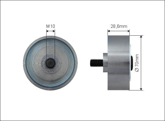 Caffaro 500423 - Styrrulle, flerspårsrem xdelar.se