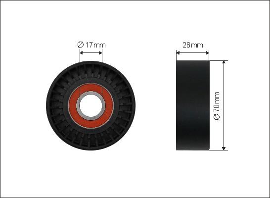 Caffaro 500422 - Styrrulle, flerspårsrem xdelar.se