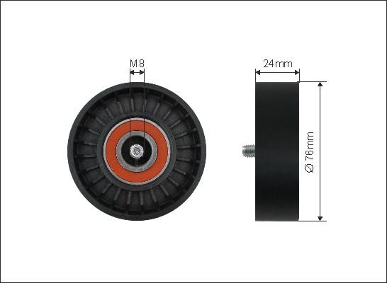 Caffaro 500053 - Styrrulle, flerspårsrem xdelar.se