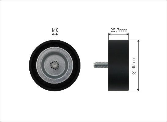 Caffaro 500009 - Styrrulle, flerspårsrem xdelar.se