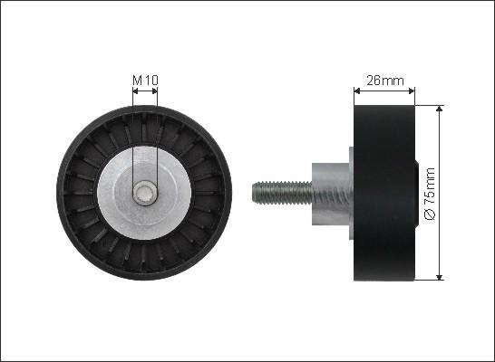 Caffaro 500007 - Styrrulle, flerspårsrem xdelar.se