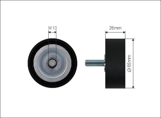 Caffaro 500017 - Styrrulle, flerspårsrem xdelar.se