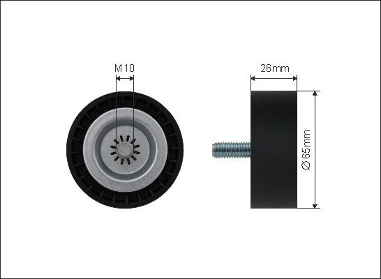 Caffaro 500132 - Styrrulle, flerspårsrem xdelar.se