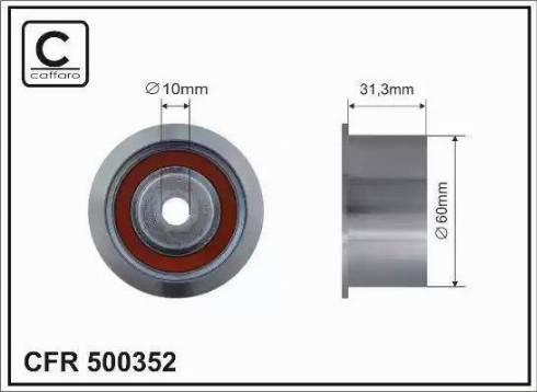 Caffaro 500352 - Styrrulle, kuggrem xdelar.se