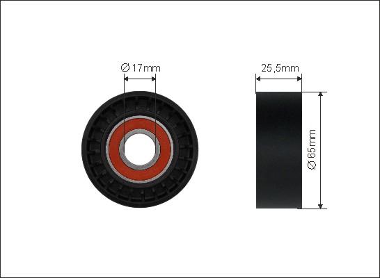 Caffaro 500337 - Styrrulle, flerspårsrem xdelar.se