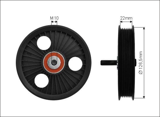 Caffaro 500245 - Styrrulle, flerspårsrem xdelar.se