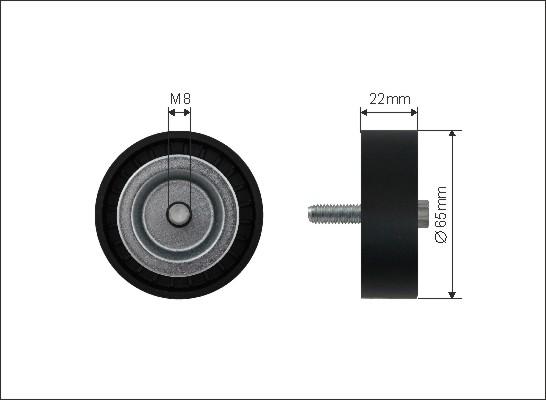 Caffaro 500268 - Styrrulle, flerspårsrem xdelar.se