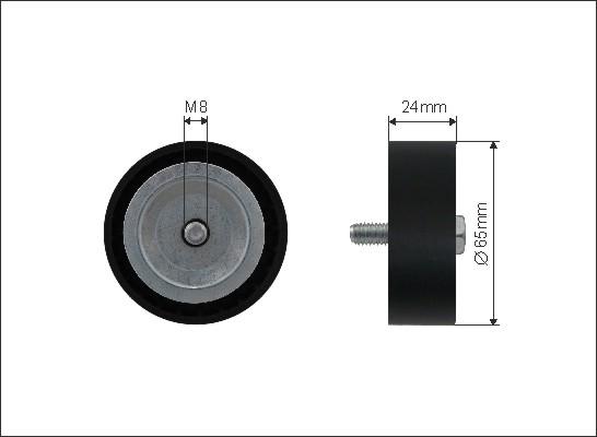 Caffaro 500204 - Styrrulle, flerspårsrem xdelar.se