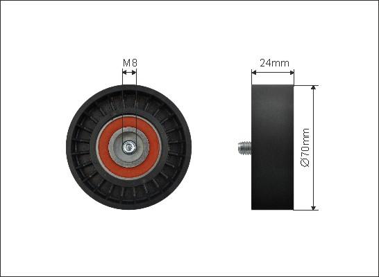 Caffaro 500231 - Styrrulle, flerspårsrem xdelar.se