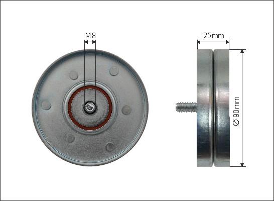 Caffaro 500278 - Styrrulle, flerspårsrem xdelar.se