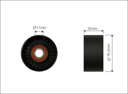 Caffaro 500015 - Styrrulle, flerspårsrem xdelar.se