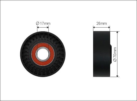 Caffaro 115-00 - Styrrulle, flerspårsrem xdelar.se