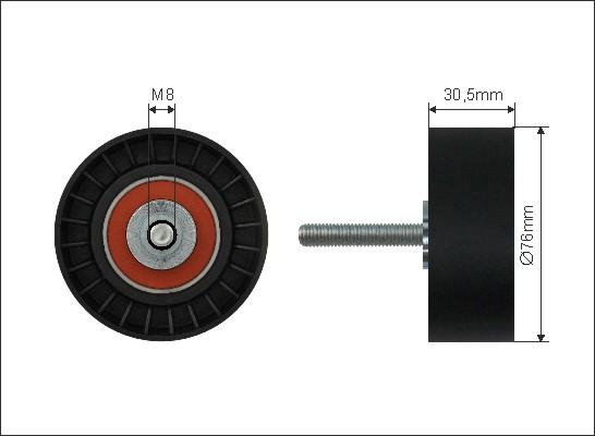 Caffaro 117-03 - Styrrulle, flerspårsrem xdelar.se