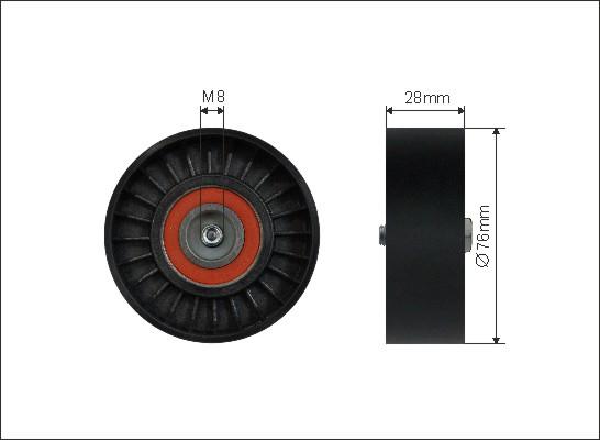 Caffaro 120-00 - Styrrulle, flerspårsrem xdelar.se