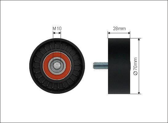 Caffaro 211-00 - Styrrulle, flerspårsrem xdelar.se