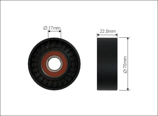 Caffaro 235-00 - Styrrulle, flerspårsrem xdelar.se