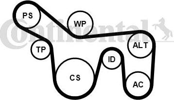 Contitech 6PK1715K1 - Flerspårsremssats xdelar.se
