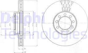 Delphi BG9062 - Bromsskiva xdelar.se