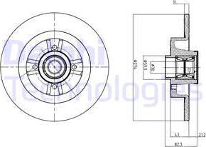 Delphi BG9030RS - Bromsskiva xdelar.se