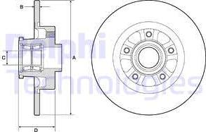 Delphi BG9190RSC - Bromsskiva xdelar.se