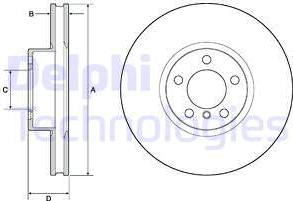 Delphi BG9141C - Bromsskiva xdelar.se