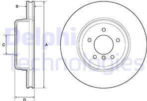 Delphi BG9163C - Bromsskiva xdelar.se