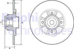 Delphi BG9114RS - Bromsskiva xdelar.se