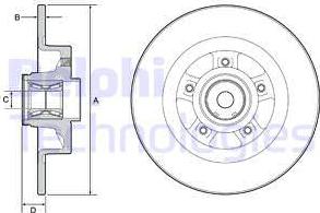 Delphi BG9115RS - Bromsskiva xdelar.se