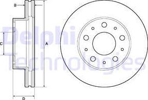 Delphi BG9180C - Bromsskiva xdelar.se