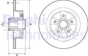 Delphi BG9136RSC - Bromsskiva xdelar.se