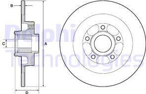 Delphi BG9138RS - Bromsskiva xdelar.se