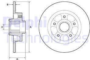 Delphi BG9132RS - Bromsskiva xdelar.se