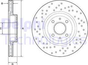 Delphi BG4943C - Bromsskiva xdelar.se