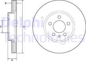 Delphi BG4965C - Bromsskiva xdelar.se