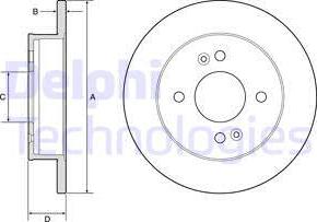 Delphi BG4917C - Bromsskiva xdelar.se