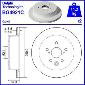 Delphi BG4921C - Bromsskiva xdelar.se