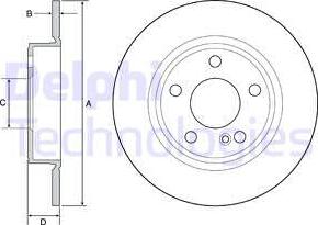 Delphi BG4555C - Bromsskiva xdelar.se