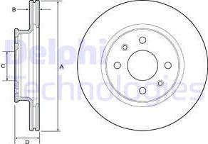 Delphi BG4535 - Bromsskiva xdelar.se