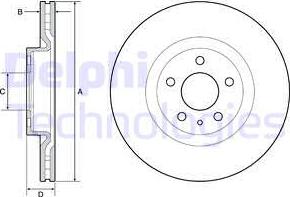 Delphi BG4654C - Bromsskiva xdelar.se