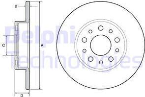 Delphi BG4655C - Bromsskiva xdelar.se